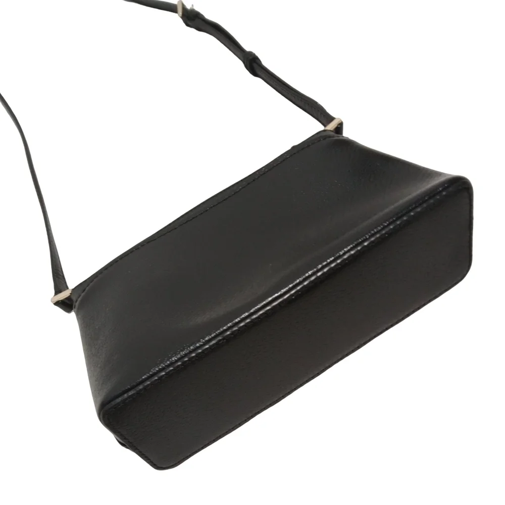 Kate Spade Jeanne Black Leather Adjustable Strap Gold Hardware Crossbody Bag